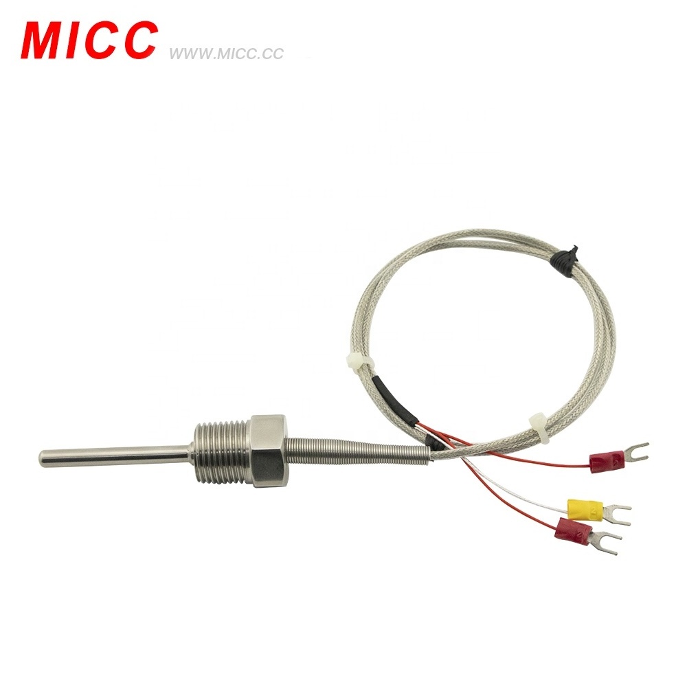 PT100 Temperature Sensor RTD Sensor thermocouple with three-core silver-plated FEP shield wire for Industrial