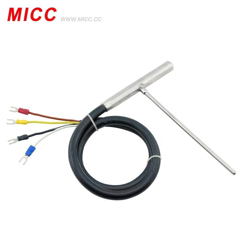 PT100 Temperature Sensor RTD Sensor thermocouple with three-core silver-plated FEP shield wire for Industrial