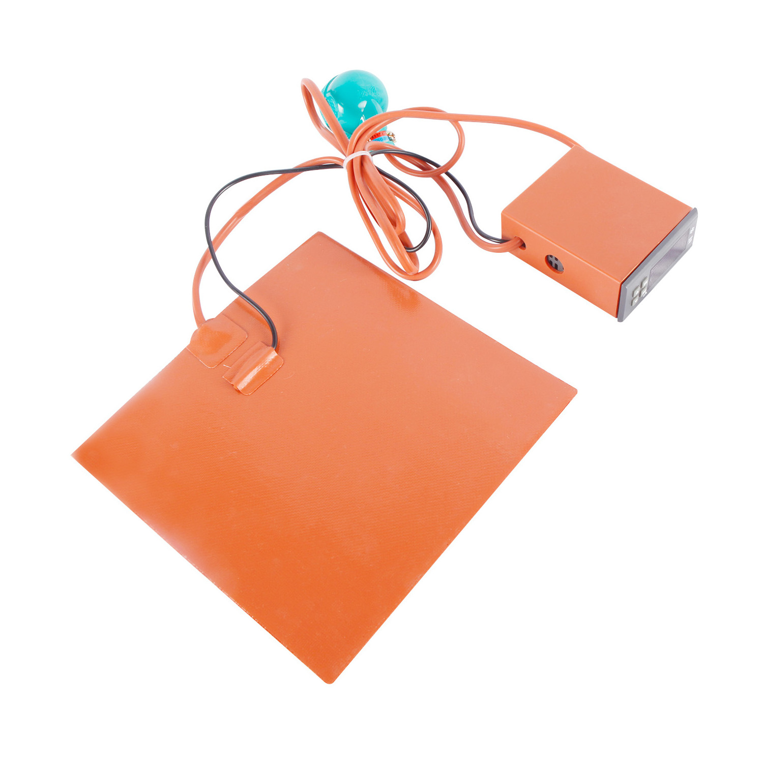 Orange Heating Pad Electric Silicone Rubber Heat Pads Waterproof Flexible 220V/24V