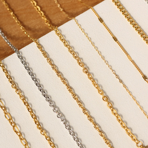 MICCI Wholesale Custom 18K Gold Plated Stainless Steel Bulk Chain DIY Pendant Gold Filled Necklace Chains for Jewelry Making