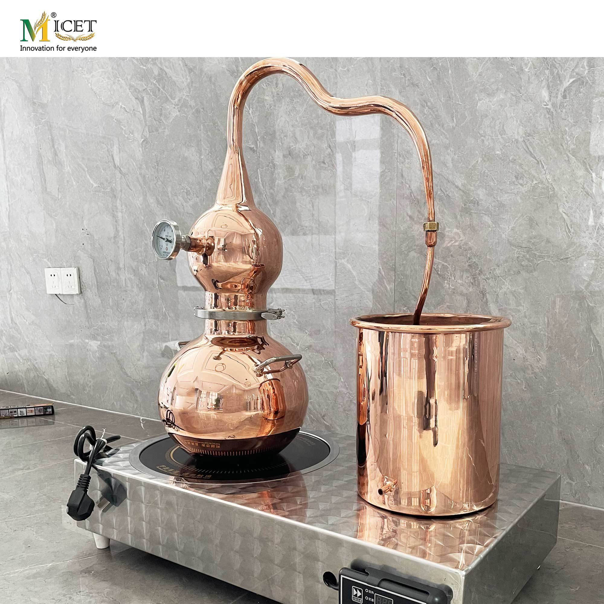 5L Copper Column Alcohol Distiller Distillation Equipment For Sale