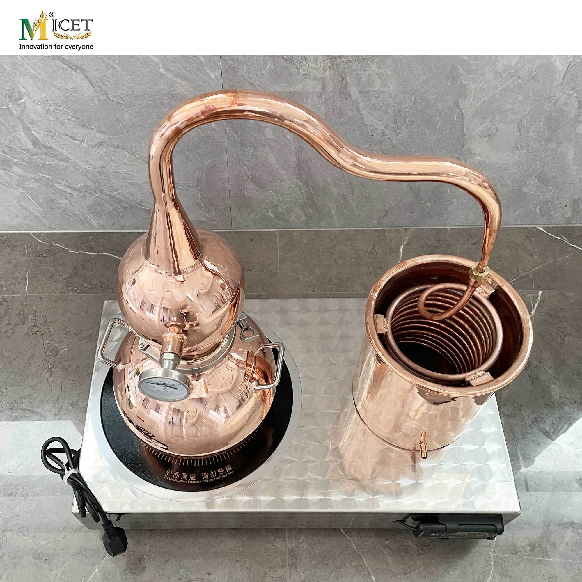 5L Copper Column Alcohol Distiller Distillation Equipment For Sale