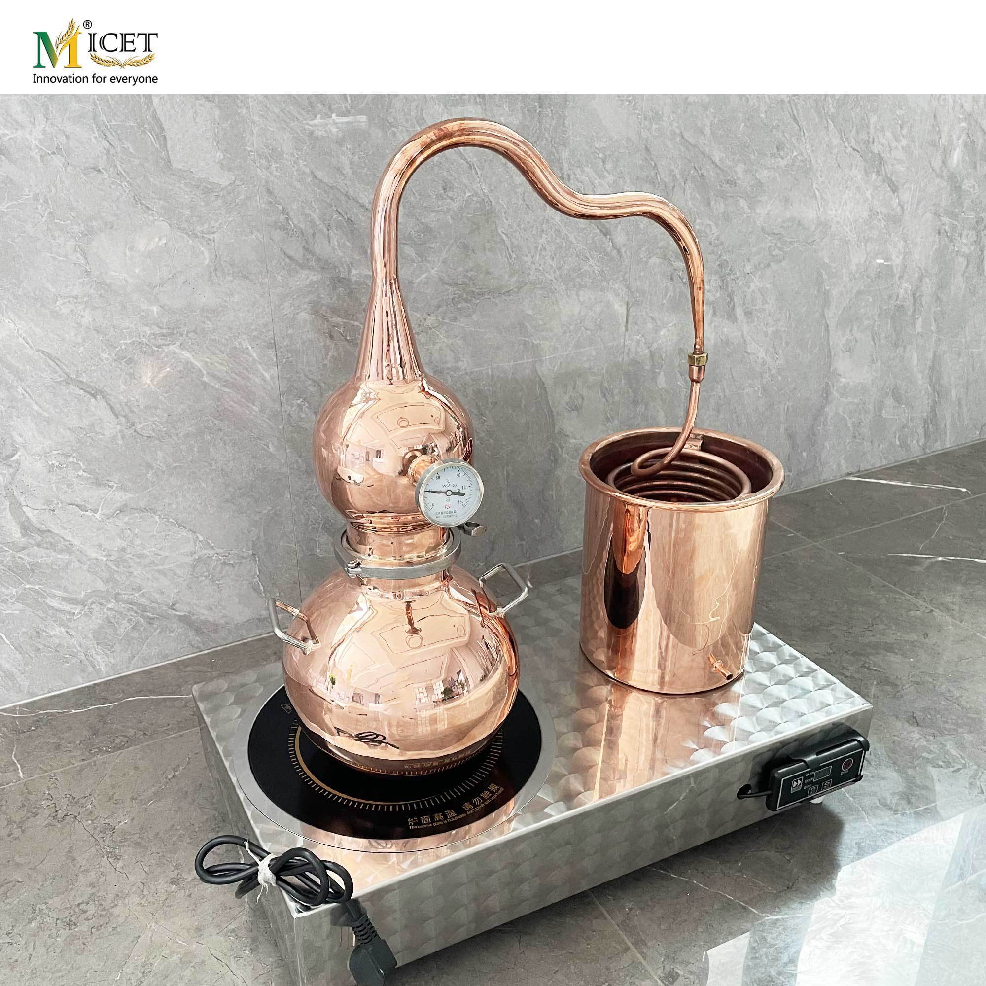 5L Copper Column Alcohol Distiller Distillation Equipment For Sale