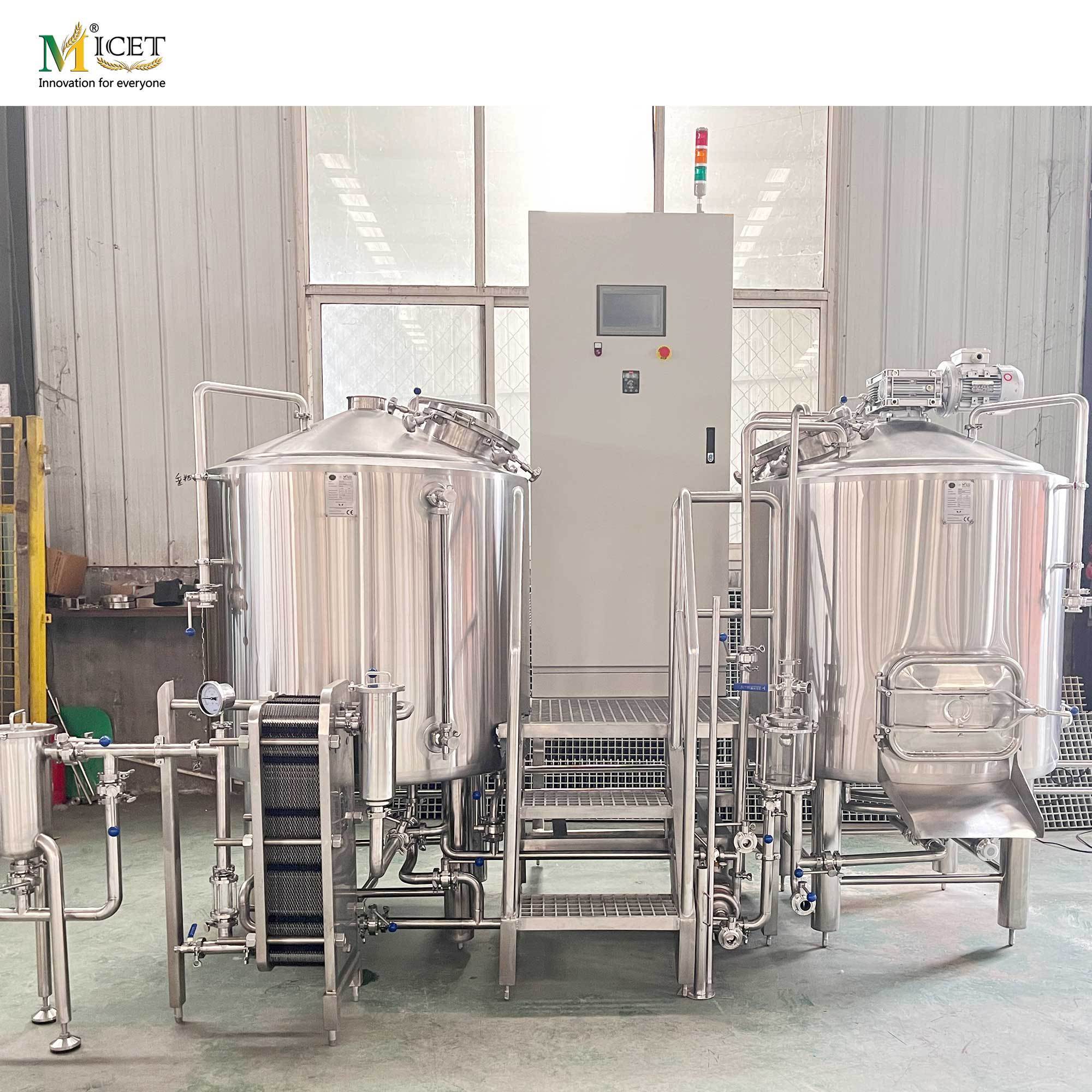 MICET 500L 2 Vessel Beer Brewing Kettle Electric Heating Brewhouse System