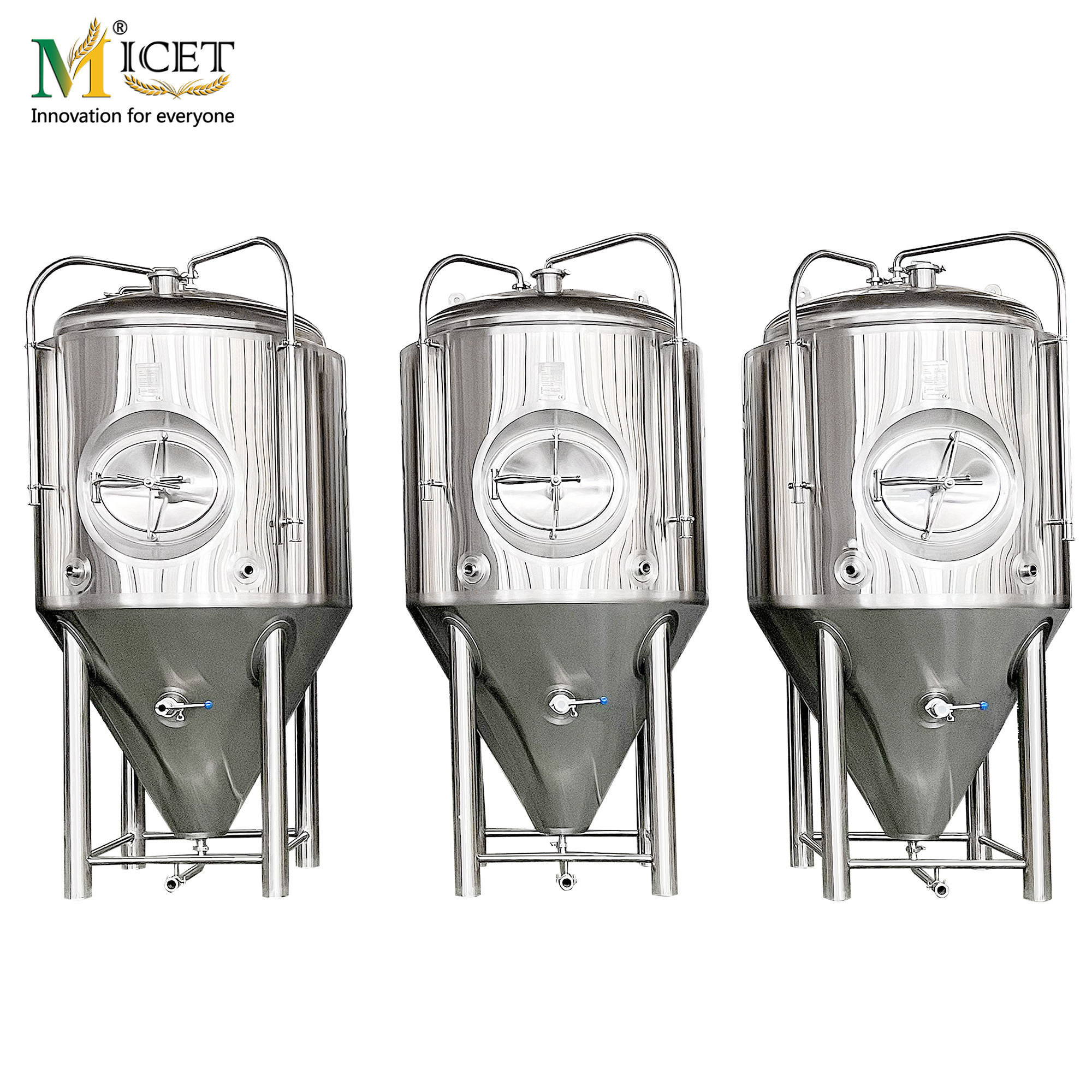 Automatic 1000L Commercial Beer Fermentation Tank with Lower Cone