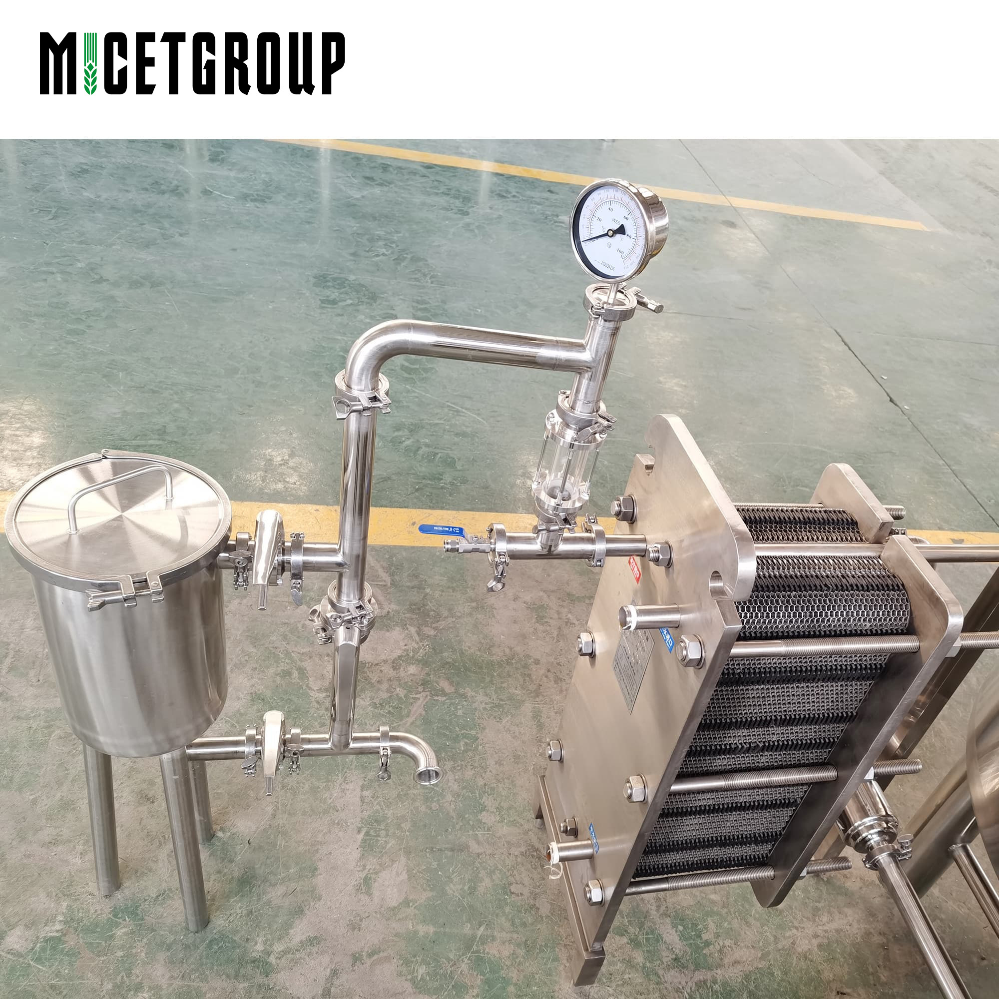 7BBL Commercial used beer brewing equipment staihless steel combined steam heated brewhouse industrial brewery