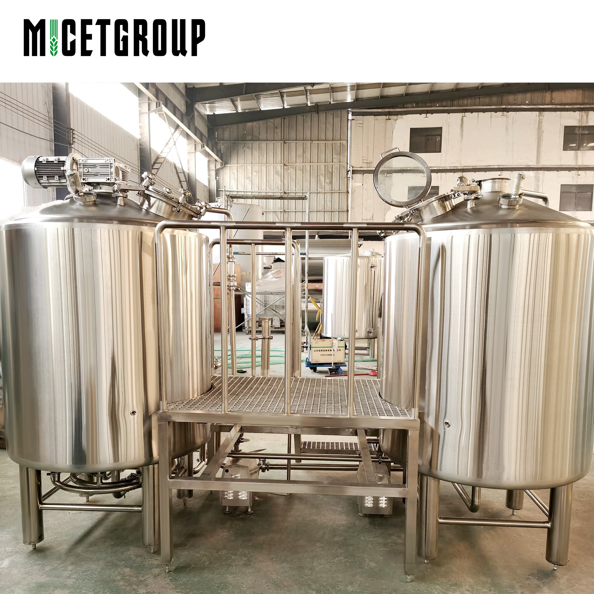 7BBL Commercial used beer brewing equipment staihless steel combined steam heated brewhouse industrial brewery