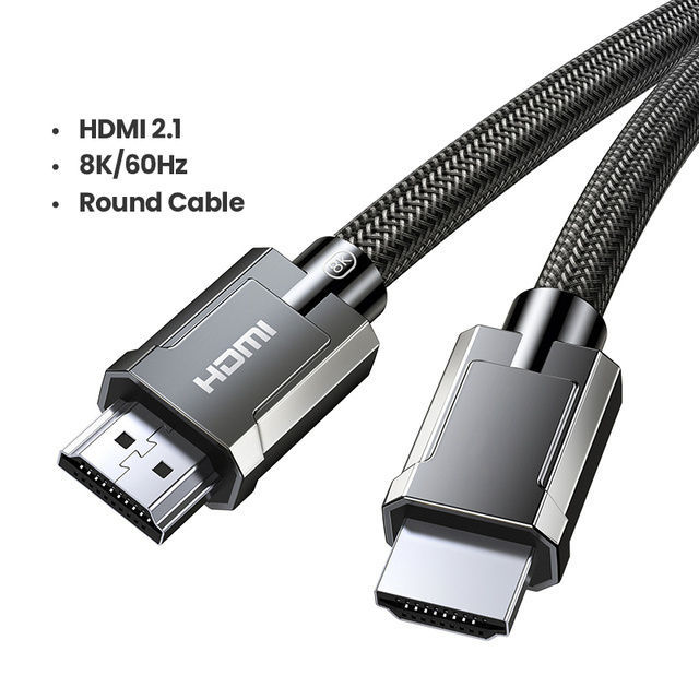 8K HDMI Cable Ultra High Speed Certified 8k@60hz HDMI 2.1 Cable for Xiaomi Huawei TV Box PS5 USB HUB PVC Custom Packaging HDTV