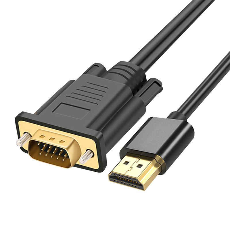 VGA to HDMI with Audio HD Adapter Cable Video Converter Gold PVC Stock Adapter to Connect My Mobile to a Monitor Oem Pc Monitor