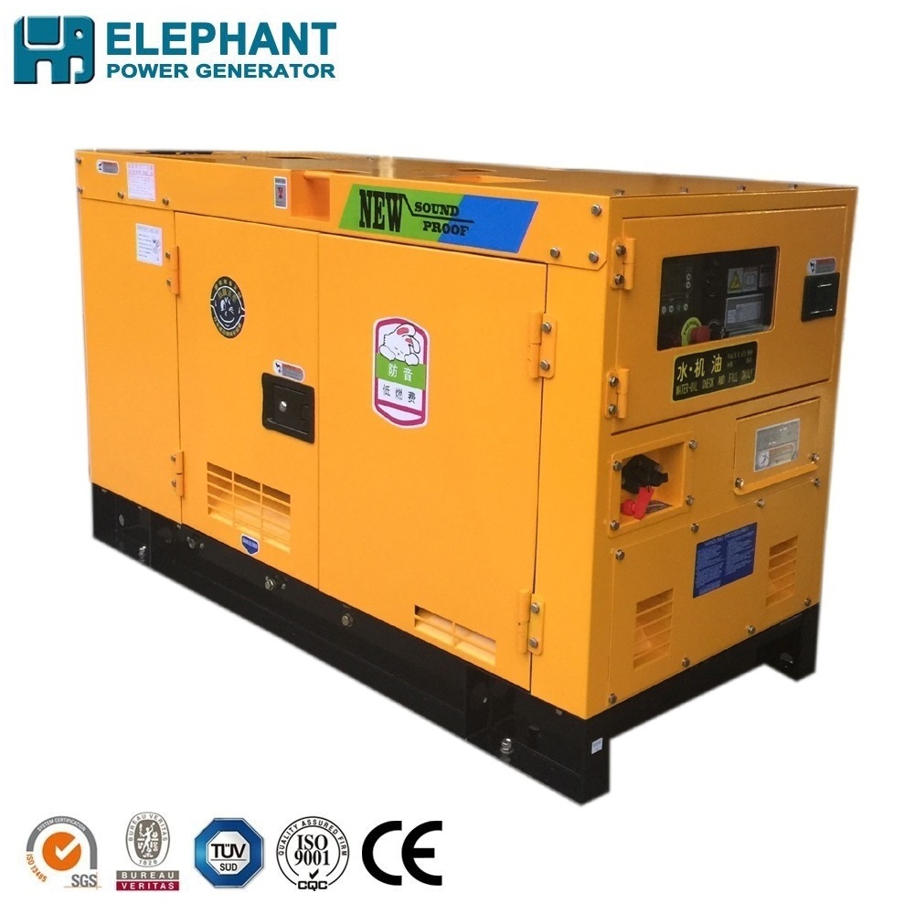 Three phase electric start soundproof canopy powered backup generators