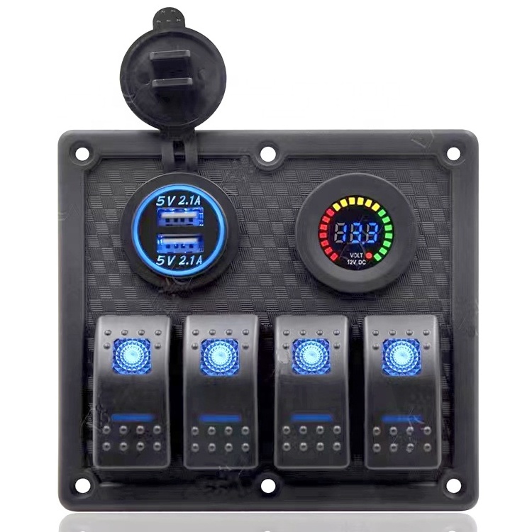 New Energy Electrical Vehicle Car Scooter Multifunctional Switch Control Panel with USB Charger Socket