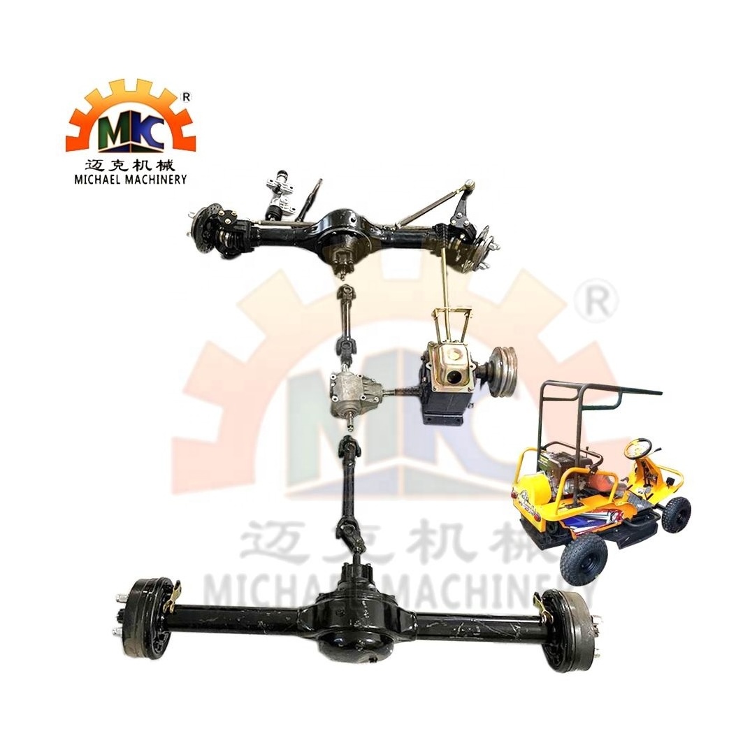 Mini Car Agricultural Tractor Machinery Chassis Parts Front/Rear Wheel Drive Axle for 12hp Engine