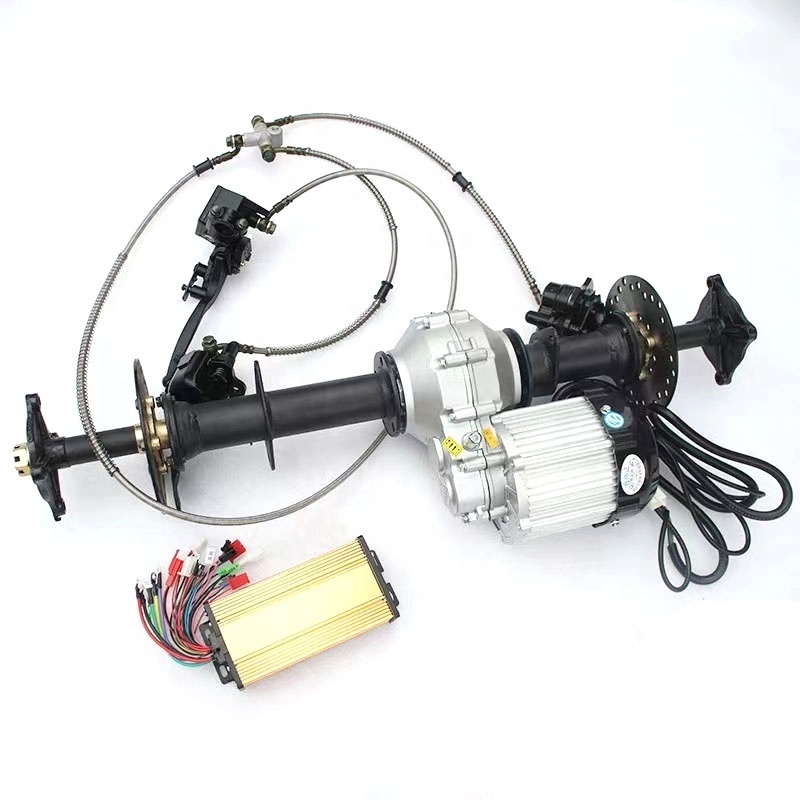 4x2 Electric ATV UTV Go Kart Buggy Rear Bldc Motors Drive Differential Transaxle with 48V/60V 500W/750W/1000W