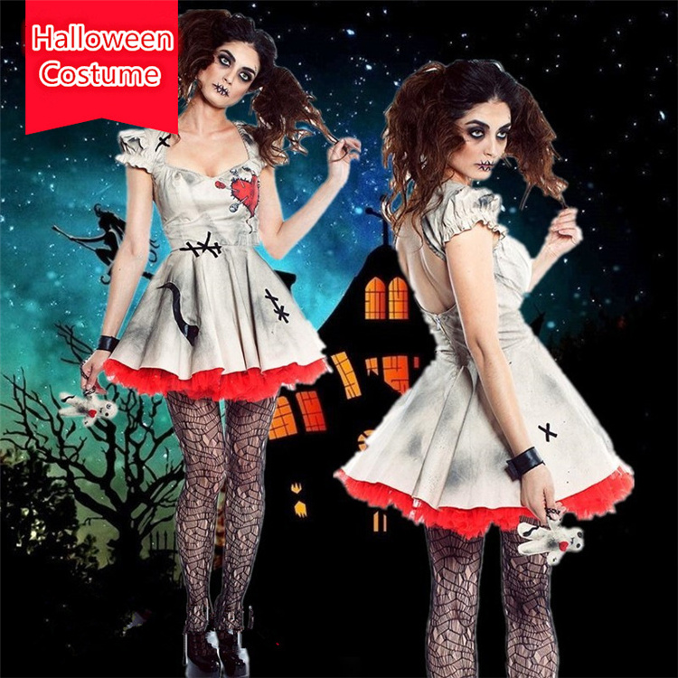 Halloween Ghost Bride Party Costume Vampire Witch Horror Cosplay  Devil Costume