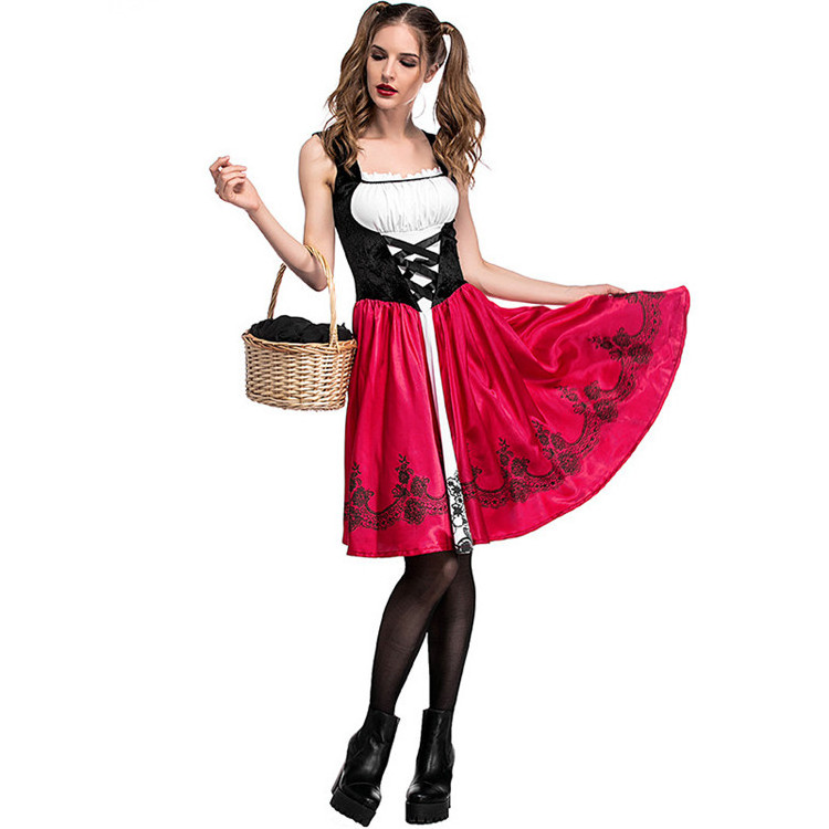 Adult Woman Halloween Little Red Riding Hood Costume Cosplay Costume Party Costumes For Ladies