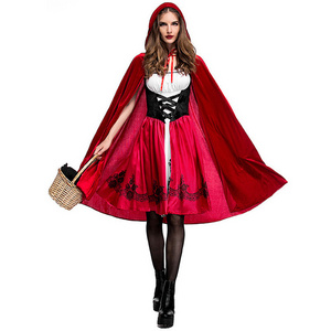 Adult Woman Halloween Little Red Riding Hood Costume Cosplay Costume Party Costumes For Ladies