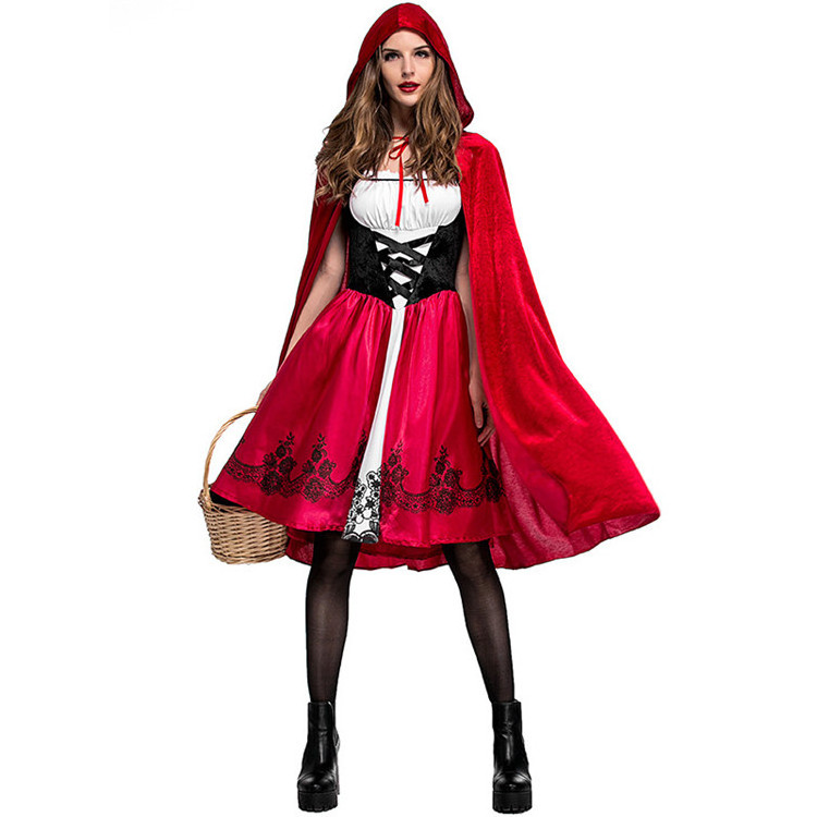 Adult Woman Halloween Little Red Riding Hood Costume Cosplay Costume Party Costumes For Ladies