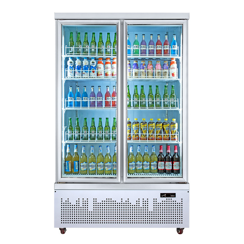 mini supermarket refrigerator free used double door pepsi fridge