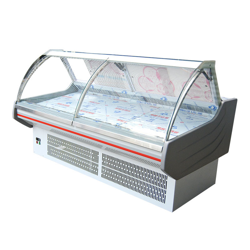 Commercial Supermarket Curved Display Hanging Meat Refrigerator Display Cooler Fan Cooling MLHR-25SSX Optional Micheal CN;GUA