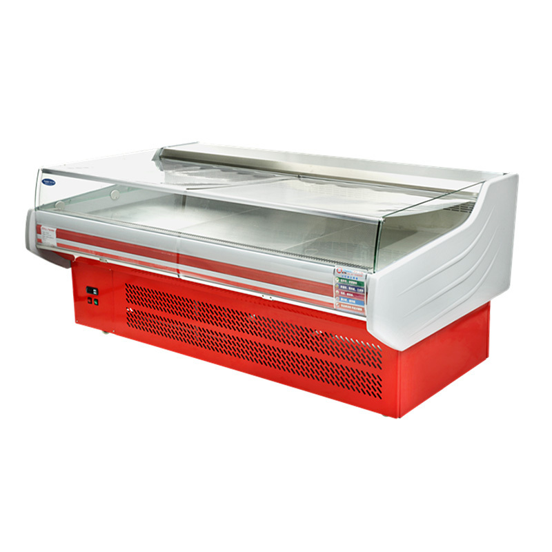 butcher shop retail counter open chiller fish fresh meat display