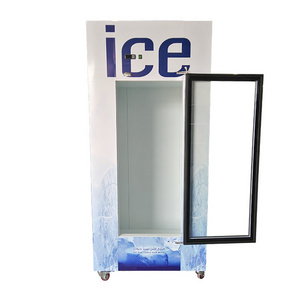 defrost glass door ice bag storage gas station ice merchandiser