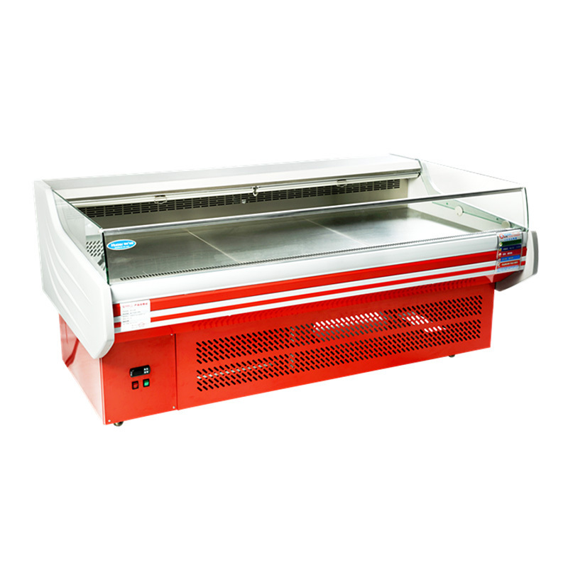 butcher shop retail counter open chiller fish fresh meat display