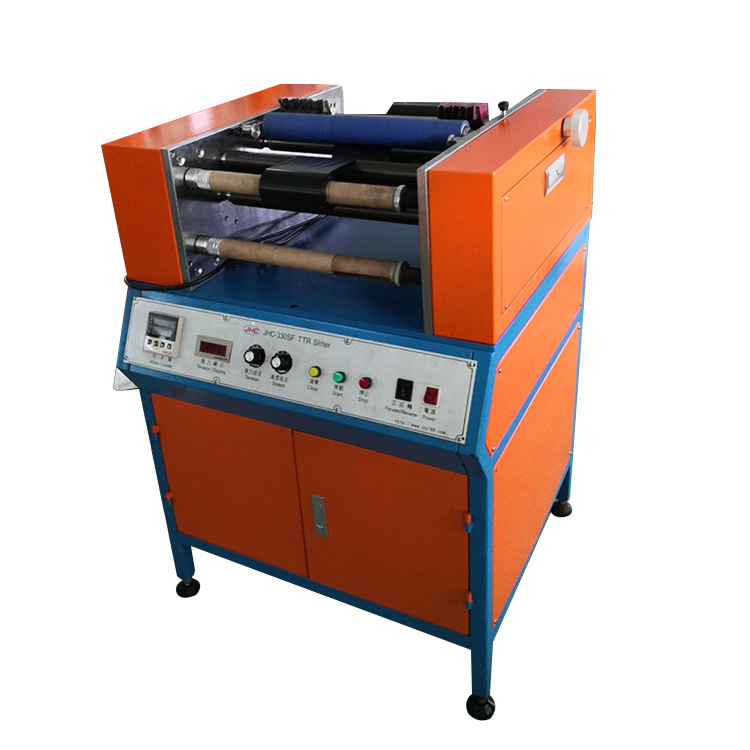 Mini Slitter Thermal Transfer Ribbon Slitter Rewinder Barcode Label Ribbon Tape Slitting Cutting Machine