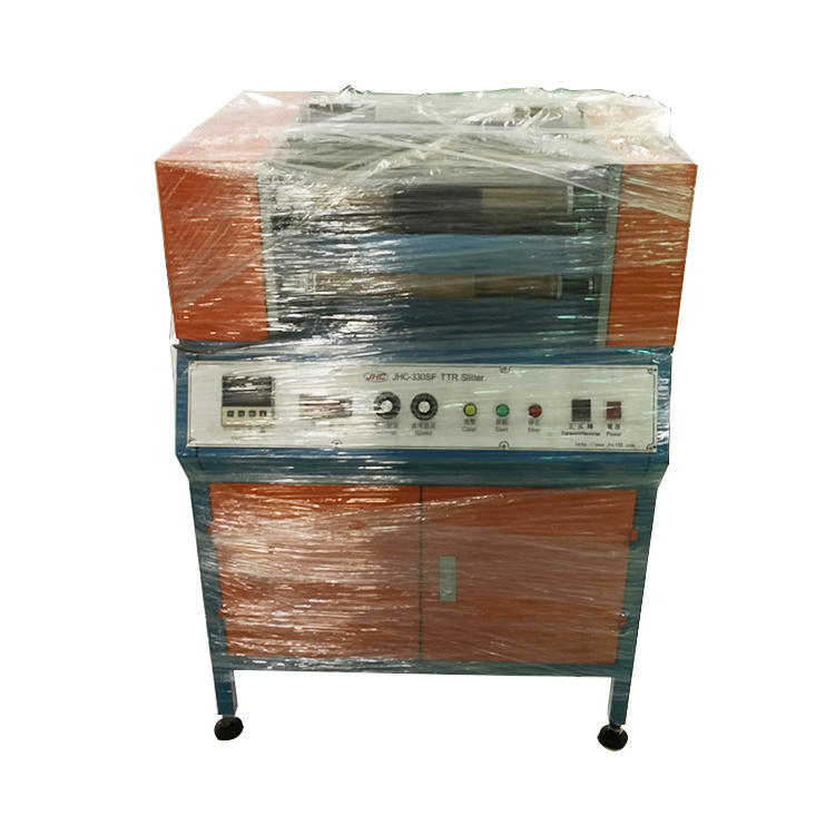 Mini Slitter Thermal Transfer Ribbon Slitter Rewinder Barcode Label Ribbon Tape Slitting Cutting Machine