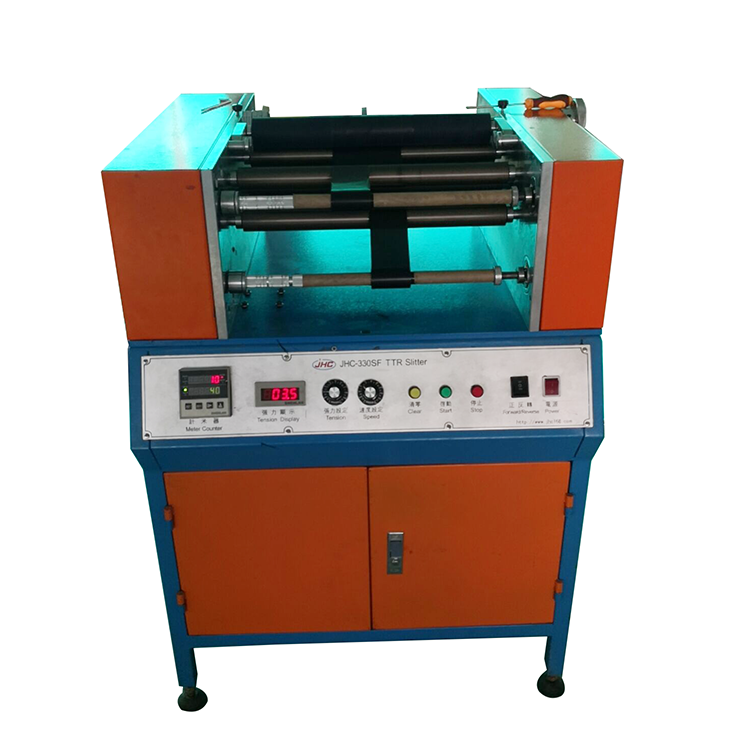 Mini Slitter Thermal Transfer Ribbon Slitter Rewinder Barcode Label Ribbon Tape Slitting Cutting Machine