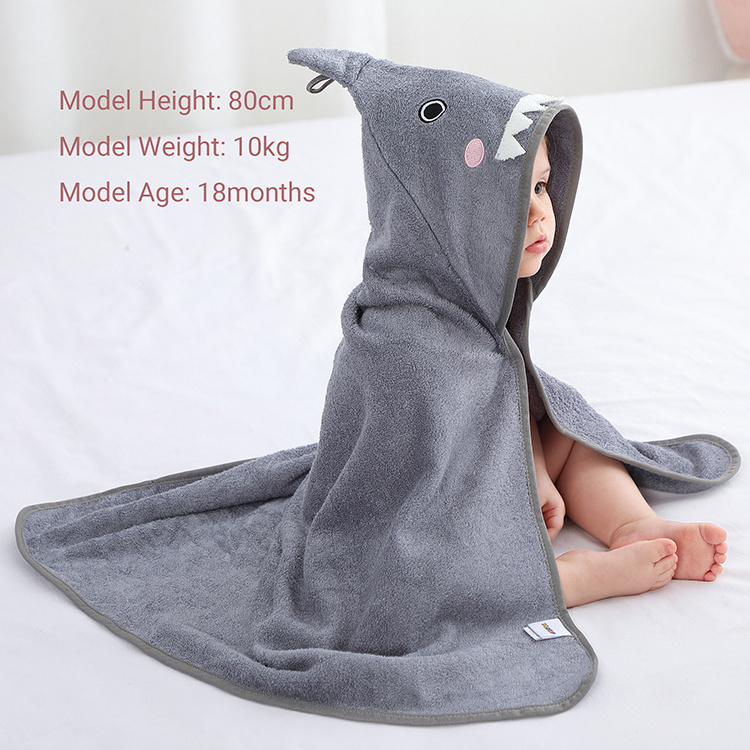 MICHLEY OEM 330gsm Bamboo Fiber Bath Towel Hooded Kids Towels Comfortable And Breathable Summer Beach Towel