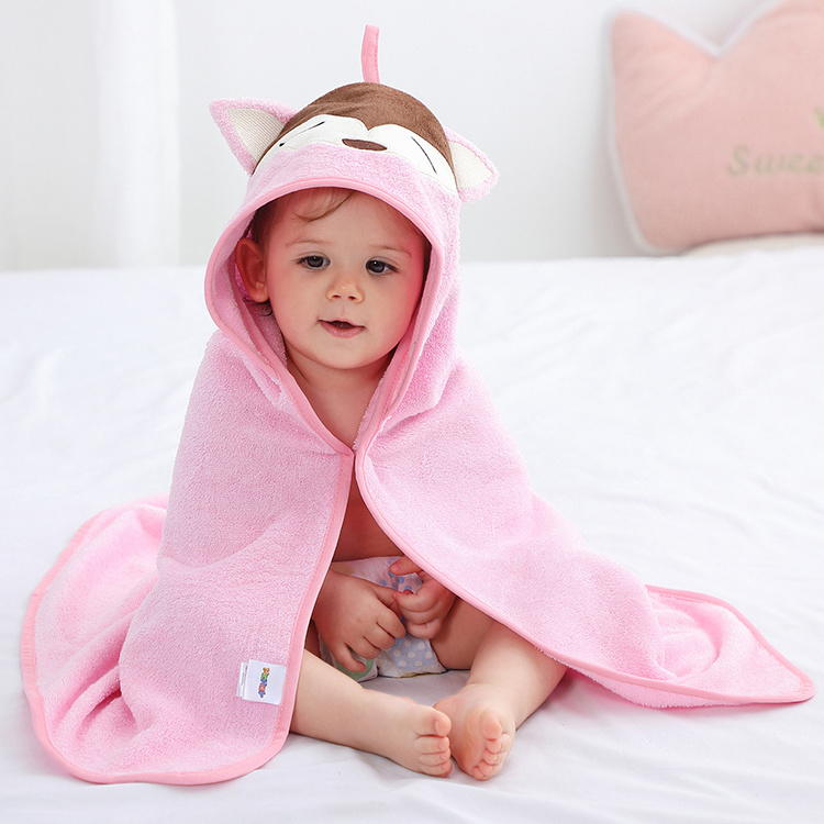 MICHLEY OEM 330gsm Bamboo Fiber Bath Towel Hooded Kids Towels Comfortable And Breathable Summer Beach Towel