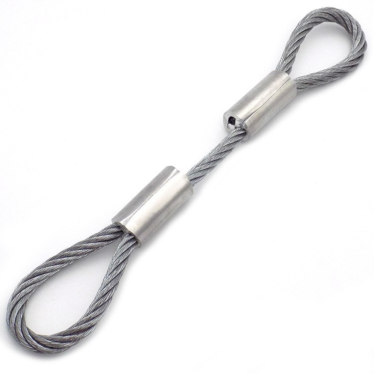 Customized high carbon steel wire hot dip galvanized rope sling for heavy construction