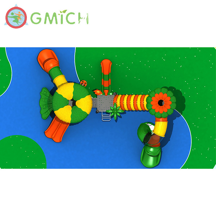 Comercial outdoor playground equipment outdoor kids playground plastic tube slide outdoor JMQ-005272