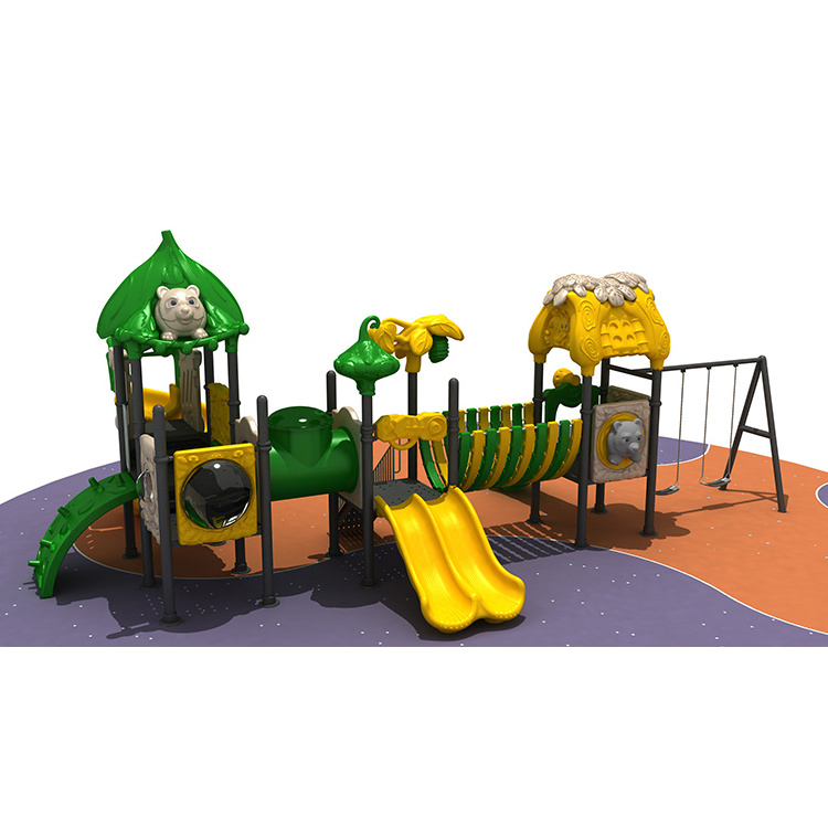 outdoor playground equipment kids playground swing and tube slide play set playground equipment