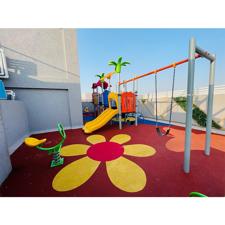 kindergarten outdoor play equipment Plastic Play Park slide for outdoor playground