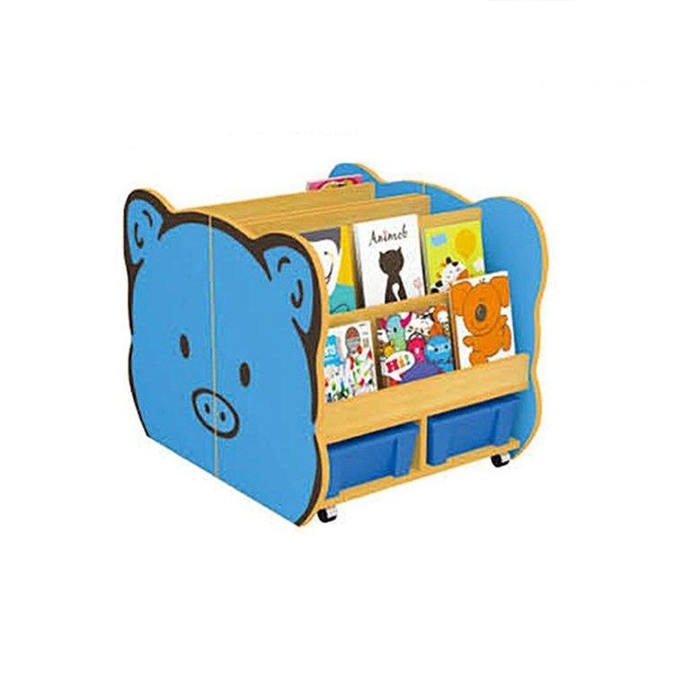 Wood children cabinets bookshelf daycare furniture cheap kids preschool classroom furniture JMQ-G238E