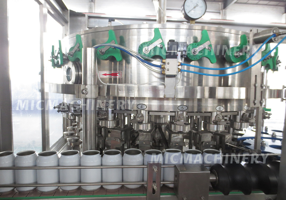 Automatic isobaric beer line energy soft drink canning carbonated beverage aluminum can filling machine