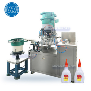 Fully automatic rotary 502 strong adhesive high viscosity cynoacrylate glue filling machine