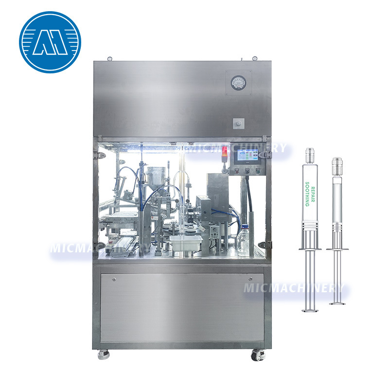 Automatic high viscosity pre-field glass 1cc gel liquid prefilled aseptic syringe filling machine