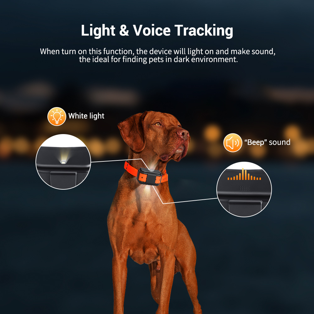 MiCODUS MP50G IPX7 Waterproof Geofence Pet Locator Real-Time Positioning 4G Hound Gps Tracker Hunting Dog Gps Tracking Collar