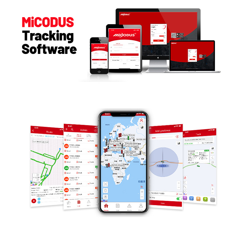 MiCODUS GPS Tracker Platform For IOS Android APP Tracking Software Asset Personal Car Alarm With GPS Tracking System