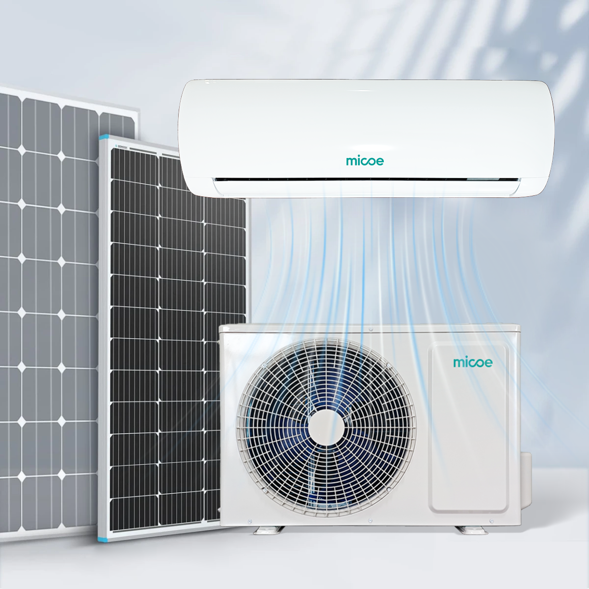 Micoe Solar Air Conditioner AC DC48V Solar Powered Air Conditioner PV System 12000Btu 18000Btu 24000Btu Solar AC