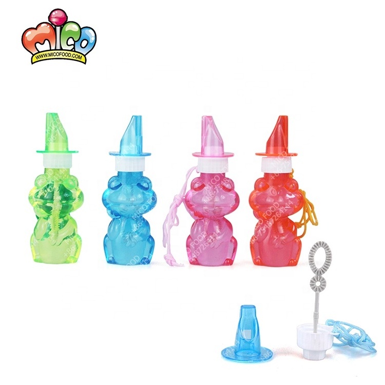 Different color cartoon cat soap bubble water