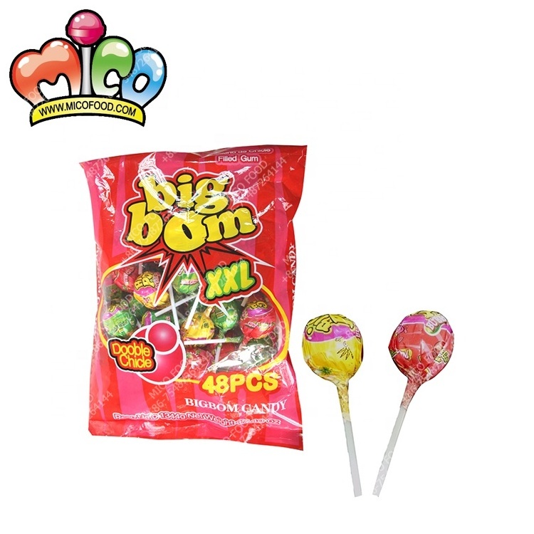 28g round bigbom gum lollipop candy