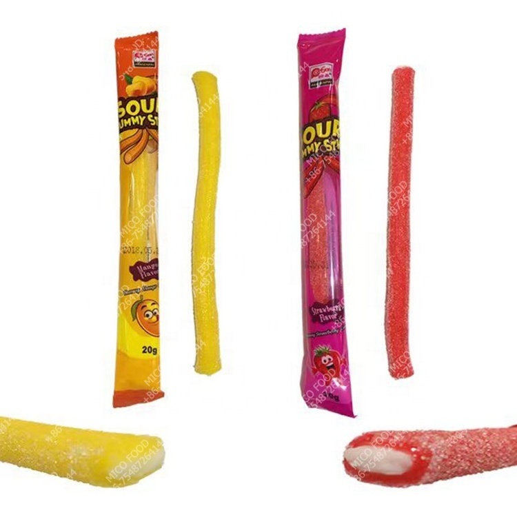 single-striped starch gummy candy