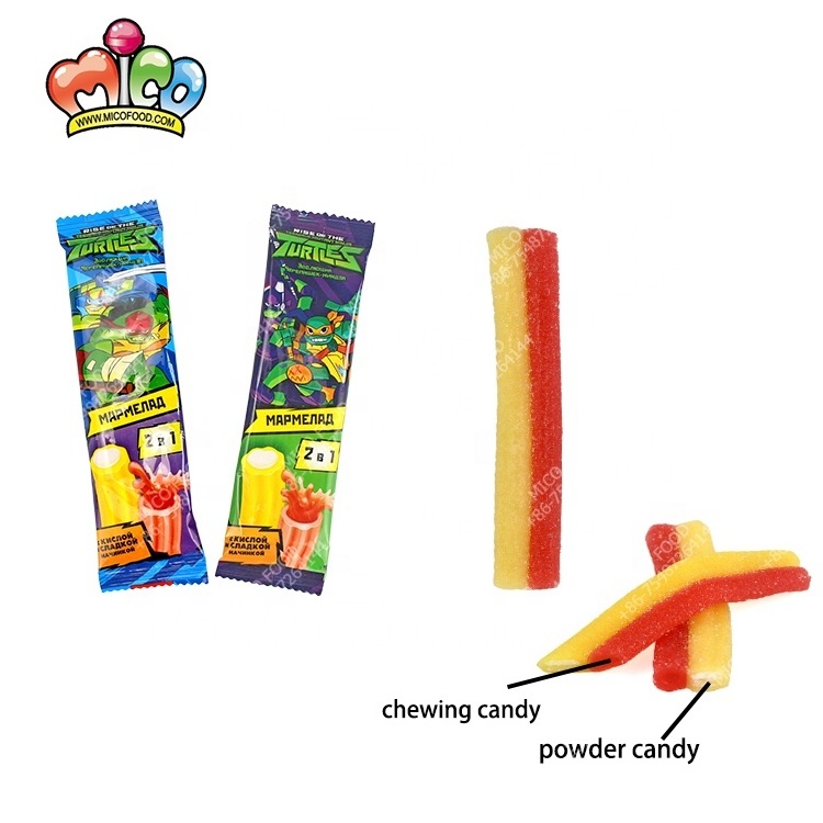 single-striped starch gummy candy