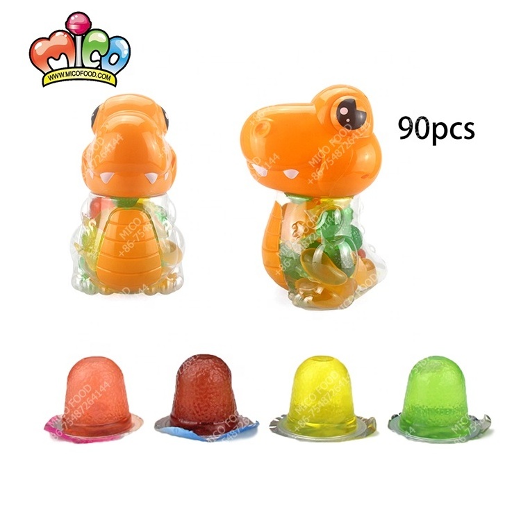 Mini cute little dinosaur bottle fruit flavor jelly