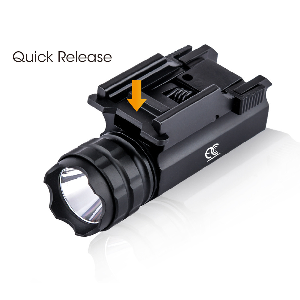 Full Size Quick Release Without The Need For Tools Up to 300 Lumens LED Tactical Flashlight