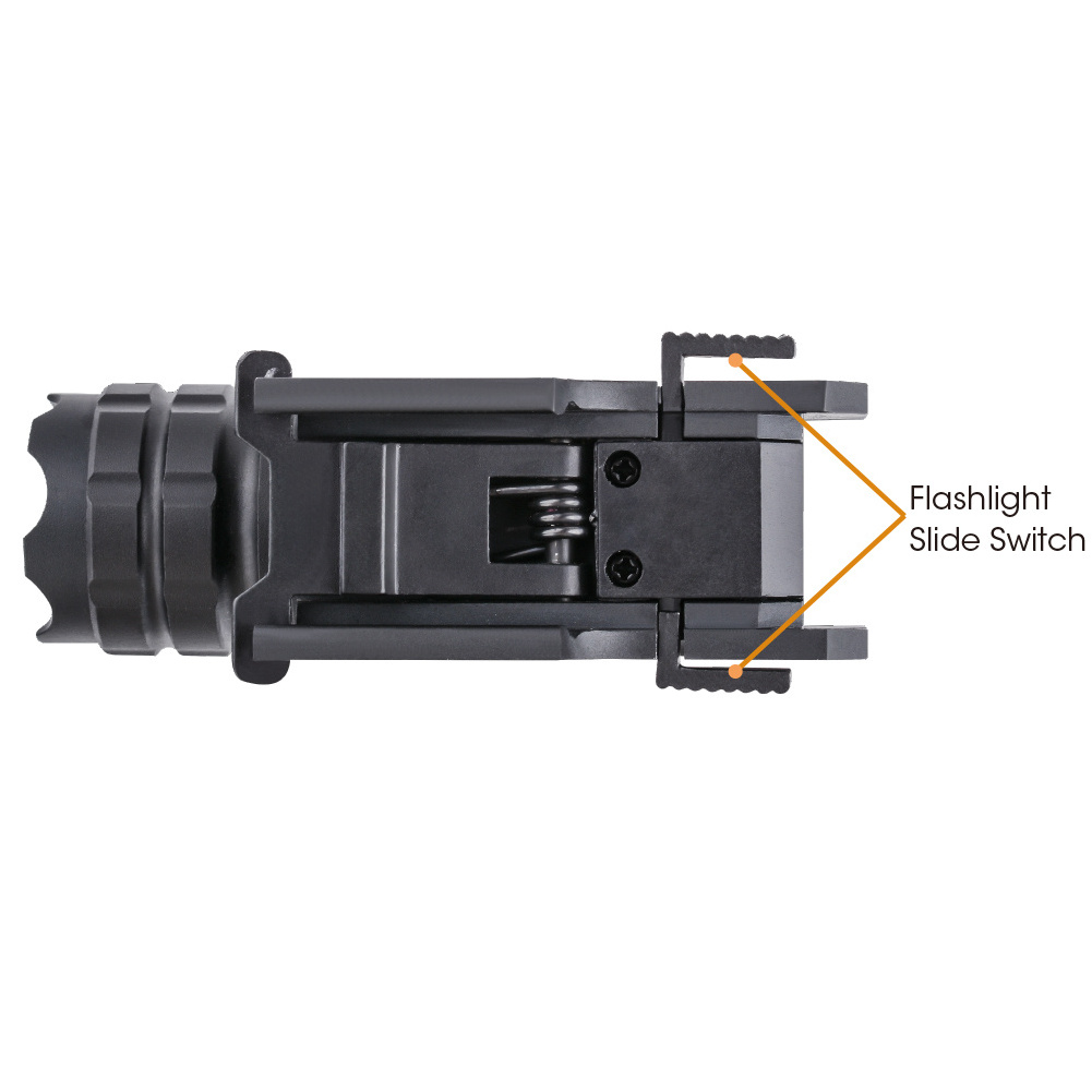 Full Size Quick Release Without The Need For Tools Up to 300 Lumens LED Tactical Flashlight