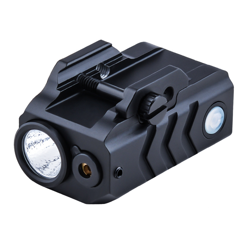 Rail Mounts Rechargeable Mini Laser Tactical LED Flashlight Combo